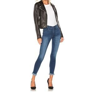 Frame Le Skinny de Jeanne Crop Frayed Hem Jeans Size 29